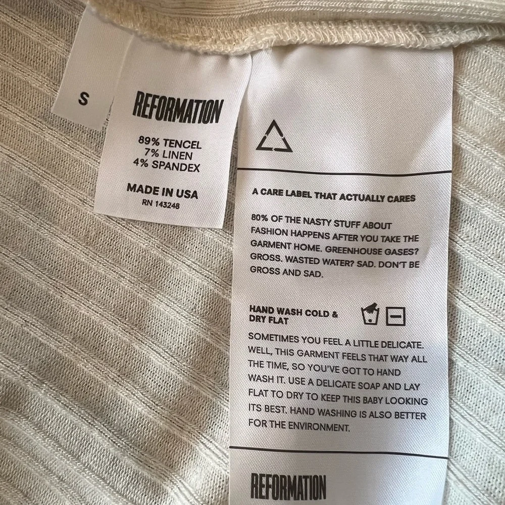 Reformation - Como Dress - Natural - S - Picture 4 of 4